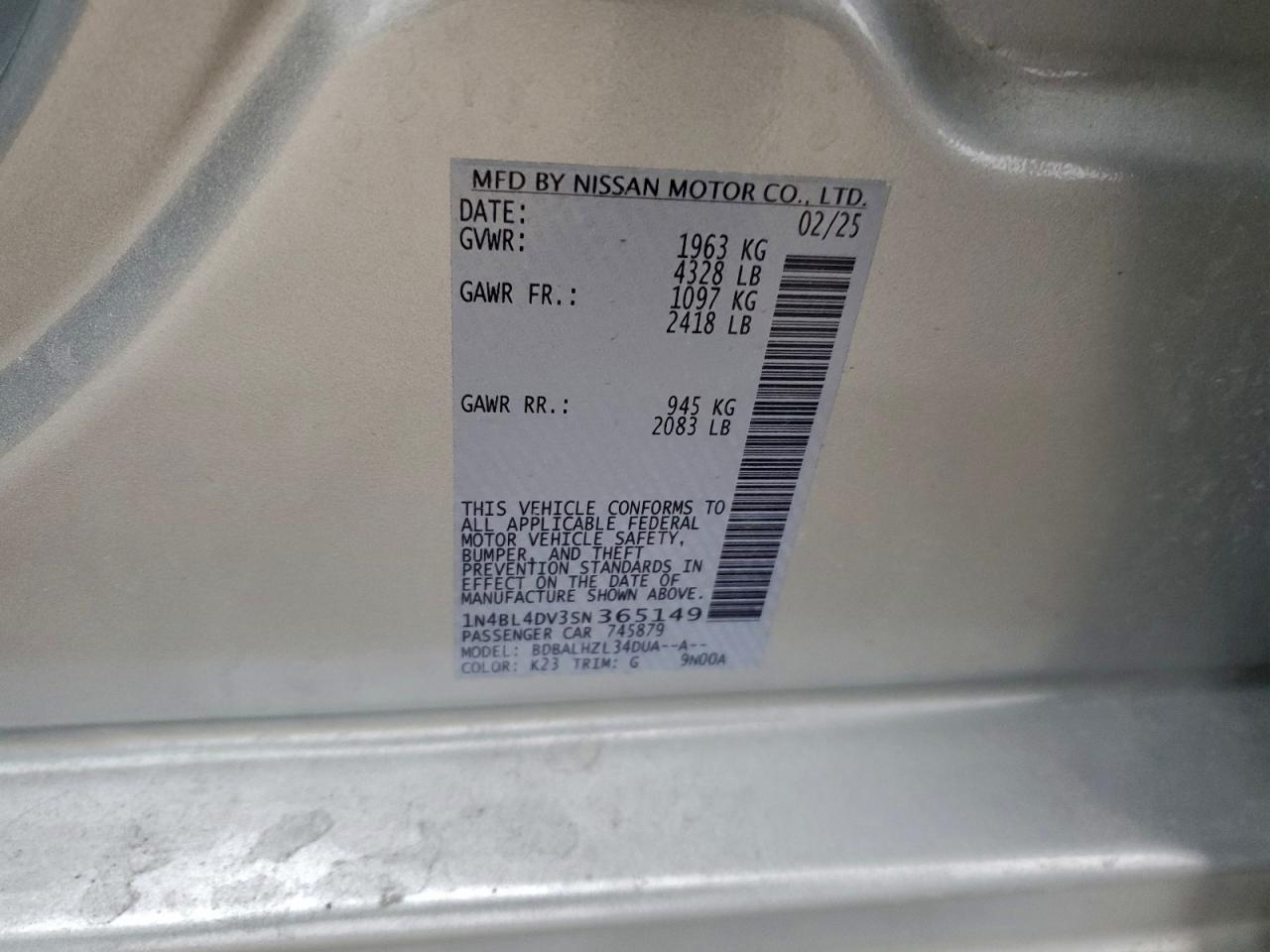 Nissan Altima Sv Image 4